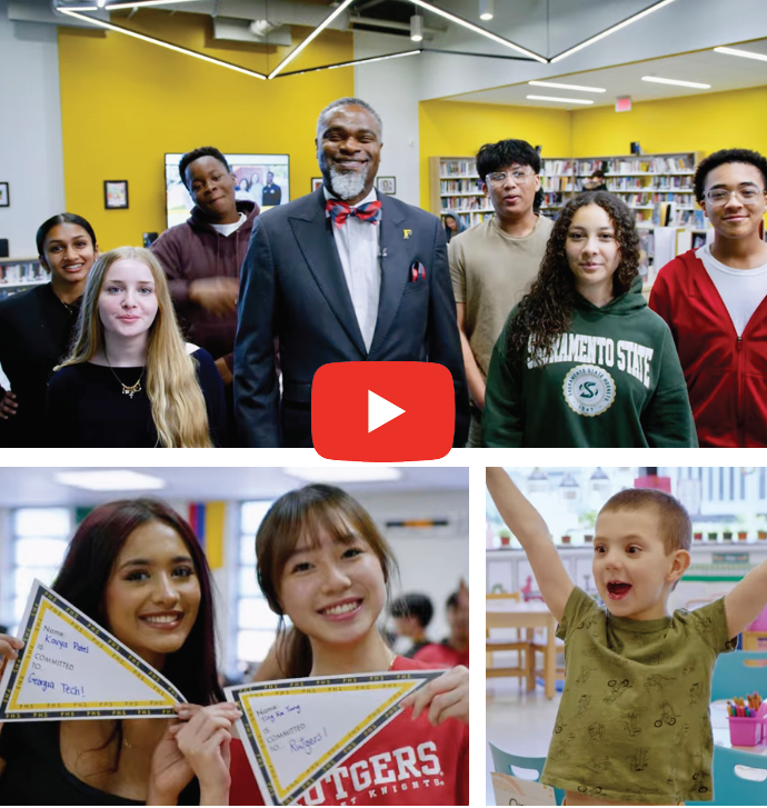 images of students from welcome video